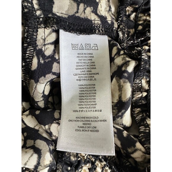 Michael Kors Boat Keyhole Neckline Balloon Sleeves Smocked Waist Hem Blouse XS - Picture 6 of 6